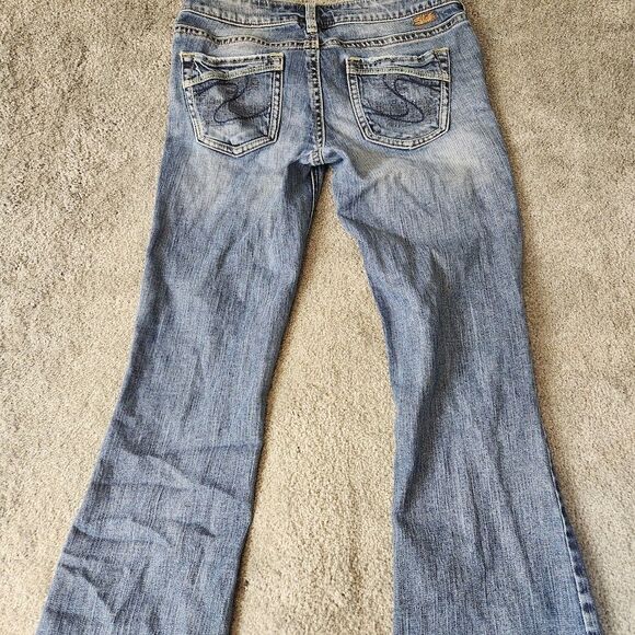 Silver Jeans Aiko Bootcut Womens 27/33 Blue Denim Medium Wash Mid Rise - Picture 2 of 14